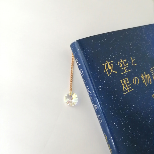 大人気【金魚とキラキラオーロラガラスのブックマーカー】 本のしおり