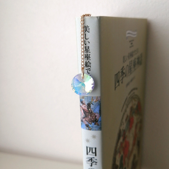 在庫限り【金魚とキラキラオーロラガラスのブックマーカー】　本のしおり　しおり　栞　ブックマーカー　ブックマーク　金魚 10枚目の画像