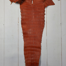 ワニ革 クロコ 半艶マット  コニャック　No.C008303 5枚目の画像