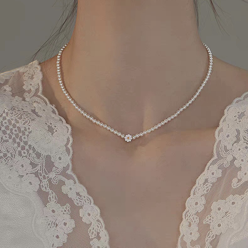 雛菊風パールネックレス 2025新作