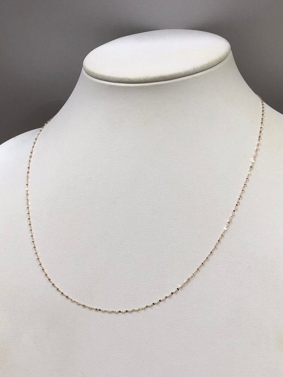 K18 50cm ペタルチェーンネックレス  18金　ゴールド 4枚目の画像