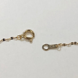 K18 50cm ペタルチェーンネックレス  18金　ゴールド 2枚目の画像