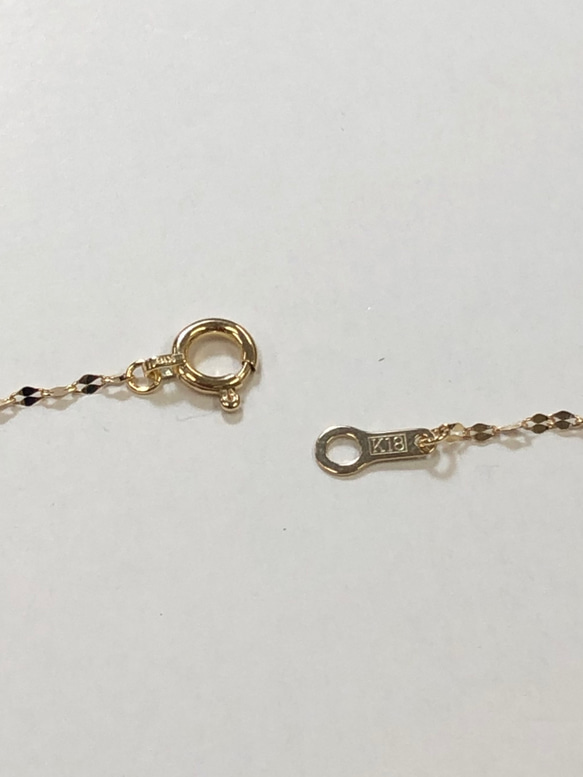 K18 50cm ペタルチェーンネックレス  18金　ゴールド 2枚目の画像
