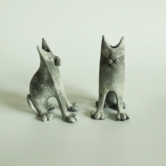 平猫/黒（中）花器 3枚目の画像