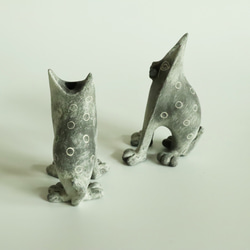 平猫/黒（中）花器 4枚目の画像