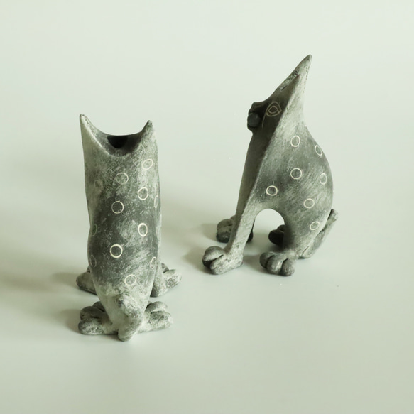 平猫/黒（中）花器 4枚目の画像