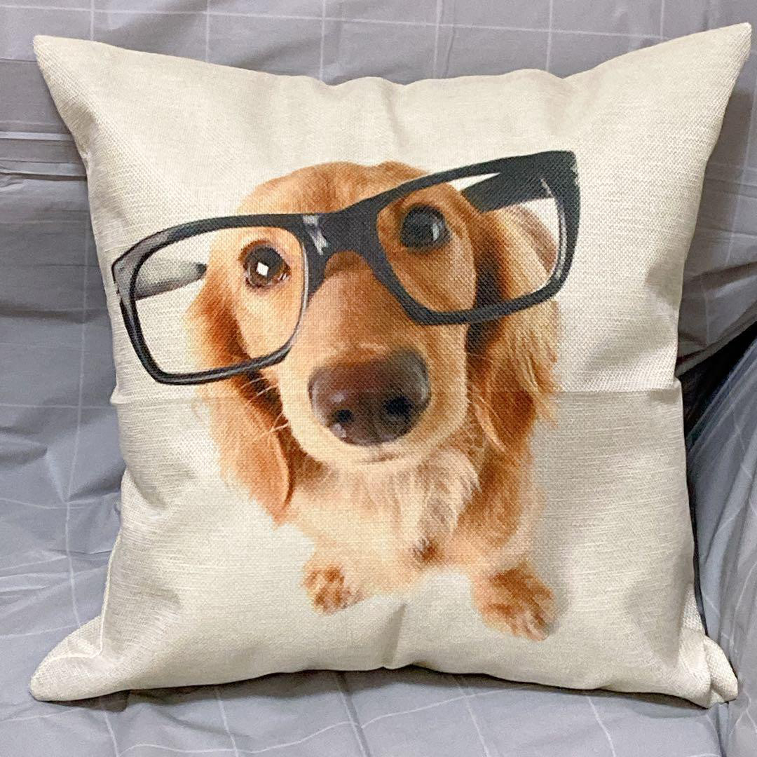 新商品 クッションカバー ミニチュアダックスフンド 犬 インテリア