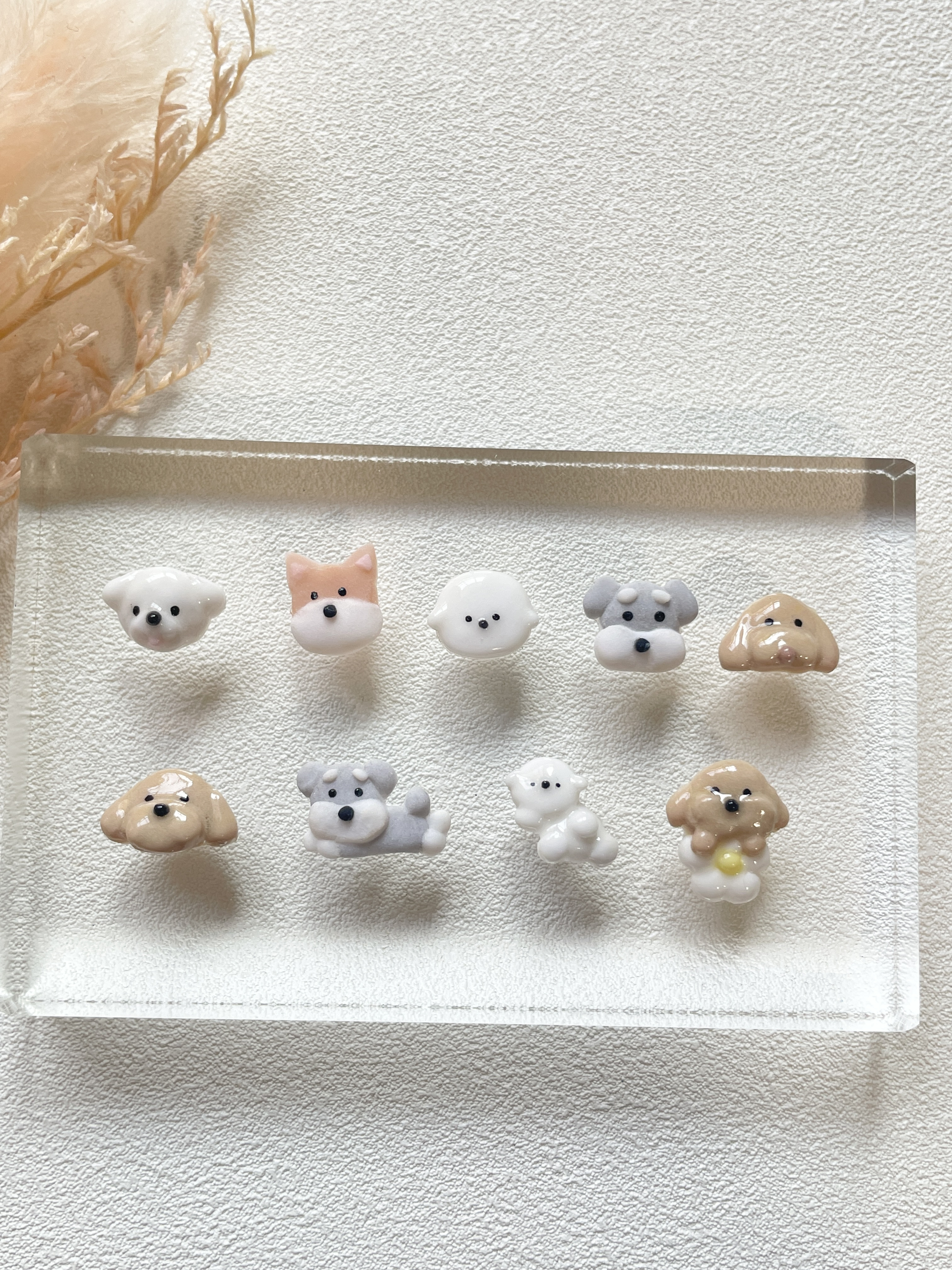 選べる犬種/わんちゃん3Dネイルパーツ ネイルチップ（つけ爪