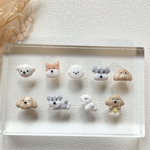 選べる犬種/わんちゃん3Dネイルパーツ ネイルチップ（つけ爪