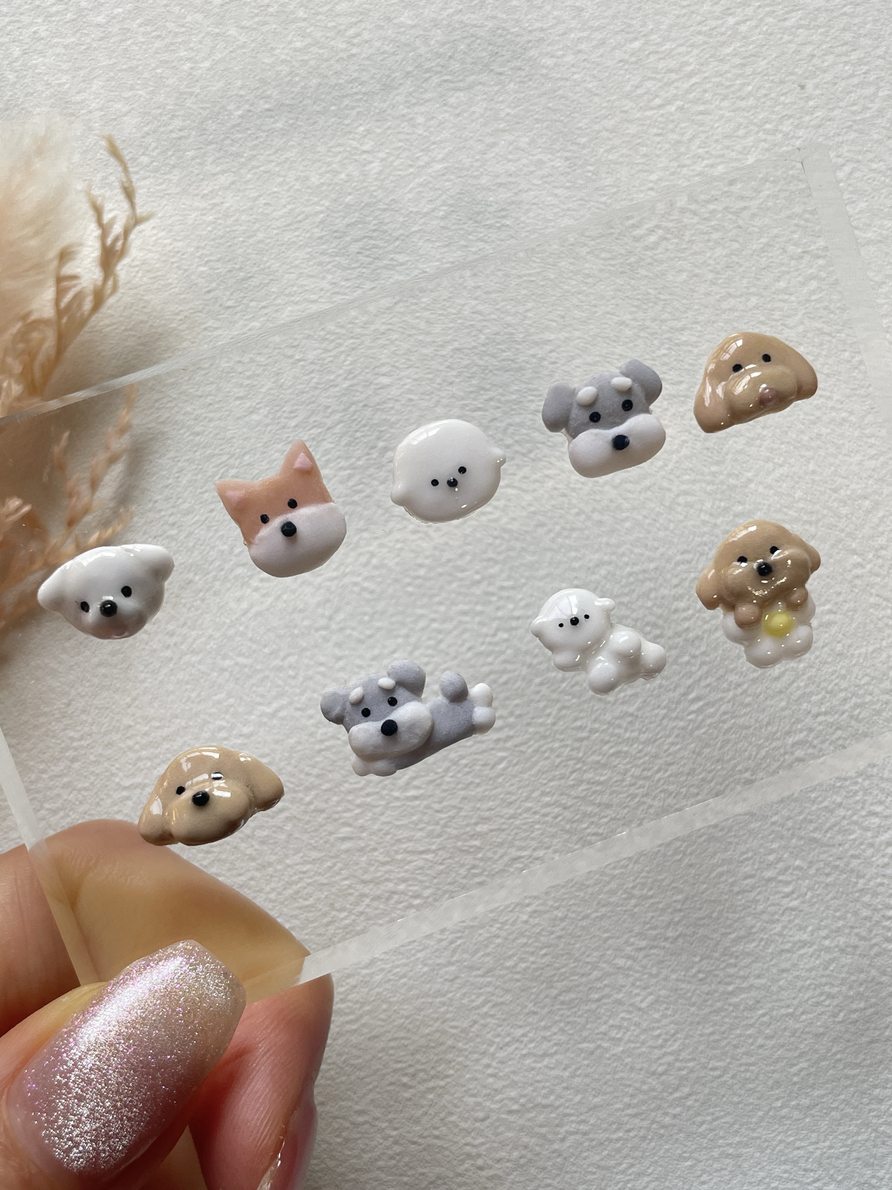 犬 ネイル クリスマス 3dネイルパーツ