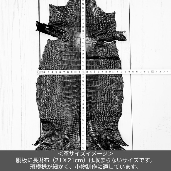 ワニ革  半艶マット  ダークキプロス「小物製作向け」サイズ No.CM0207 7枚目の画像
