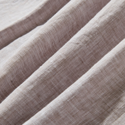 上品な着こなしに♪ リネン100% バンドカラーシャツ リネンブラウス 半袖シャツ　紫がかった灰色　250509-2 9枚目の画像