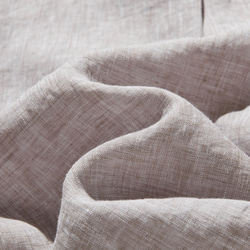 上品な着こなしに♪ リネン100% バンドカラーシャツ リネンブラウス 半袖シャツ　紫がかった灰色　250509-2 10枚目の画像