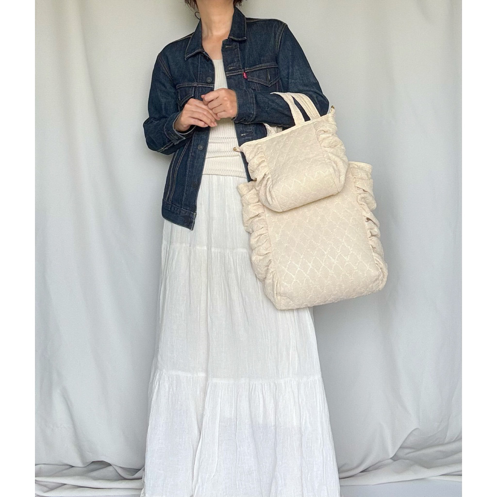 gather tote bag  mini　(beige)