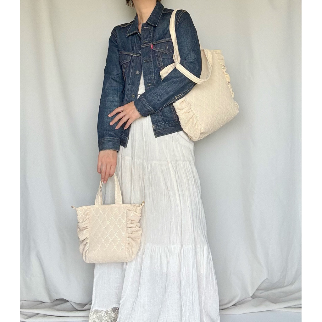 gather tote bag  mini　(beige)