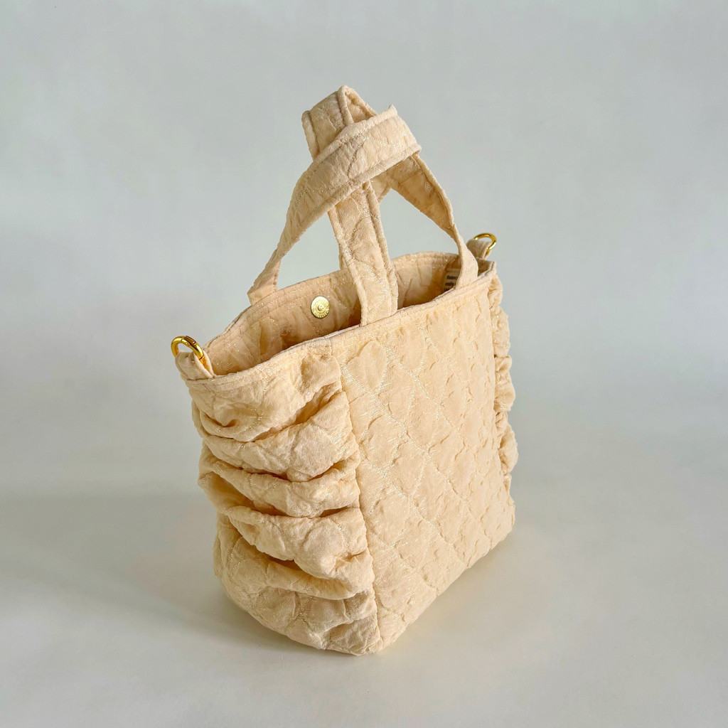 gather tote bag  mini　(beige)