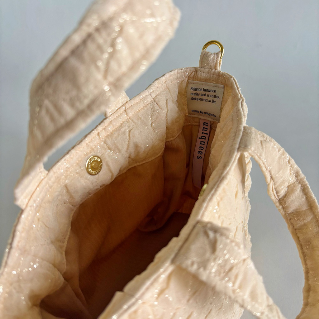 gather tote bag  mini　(beige)