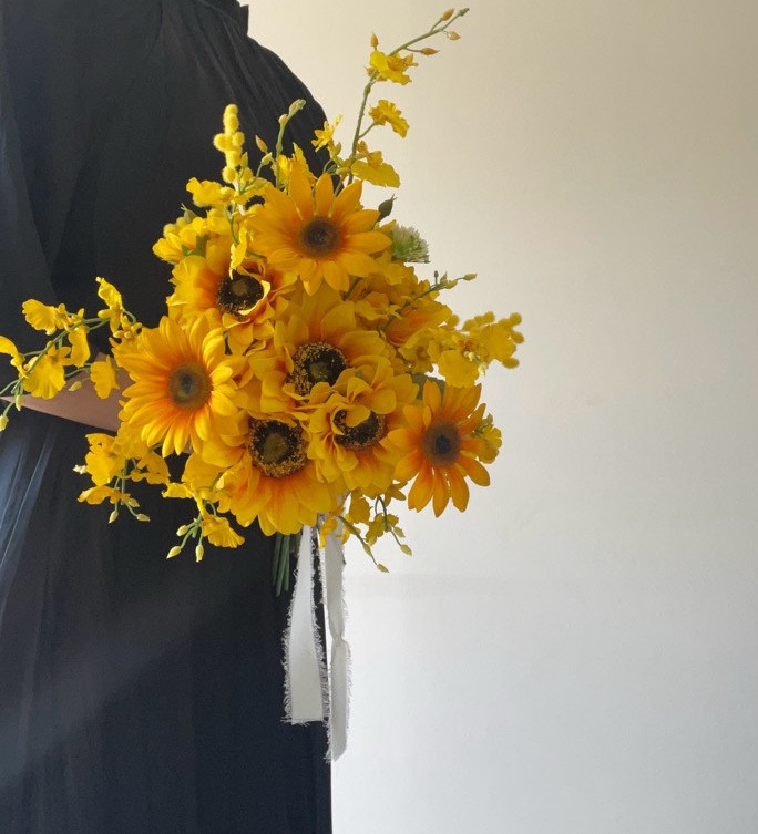ひまわりビタミンカラーブーケ　（造花）
