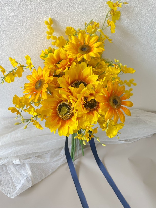 ひまわりビタミンカラーブーケ　（造花）