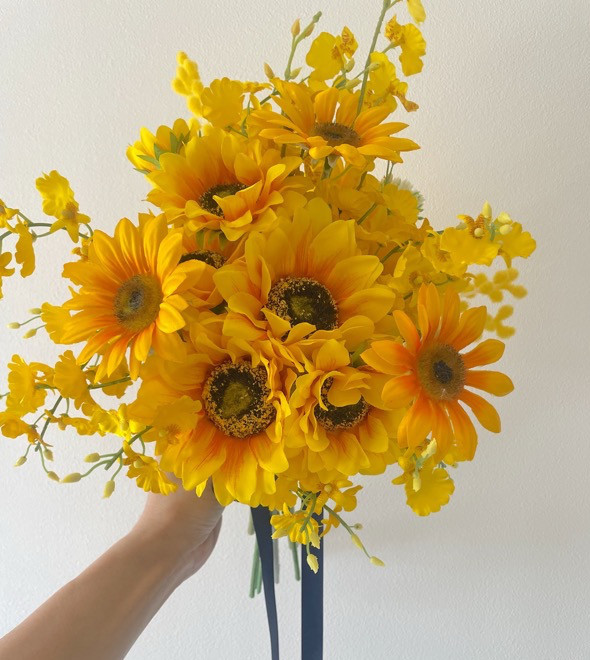 ひまわりビタミンカラーブーケ　（造花）