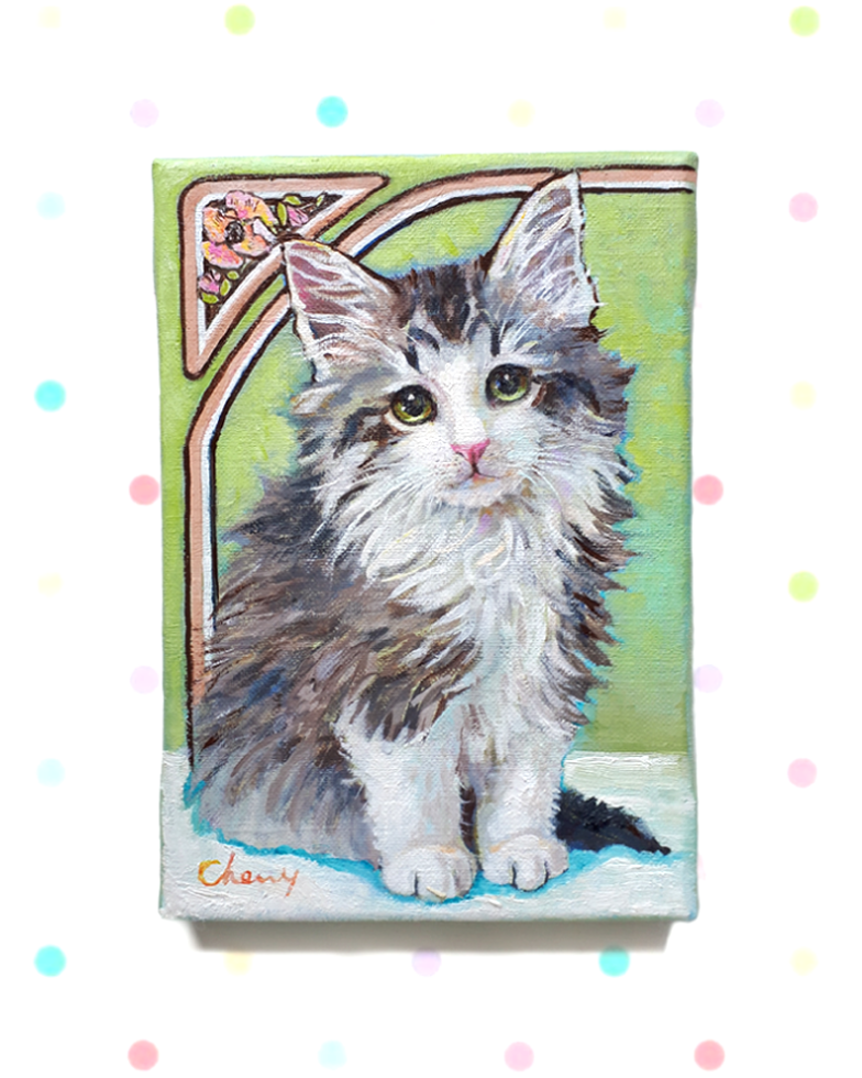 1点限定 早い者勝ち 猫 アート 絵画 油絵 ノルウェージャン スコティッシュ 1点限定 早い者勝ち 猫 アート 絵画 油絵 ノルウェージャン