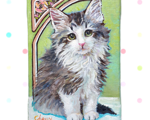 【原画販売】ノルウェージャンフォレストキャットの水彩画 hq720.jpg?sqp=-