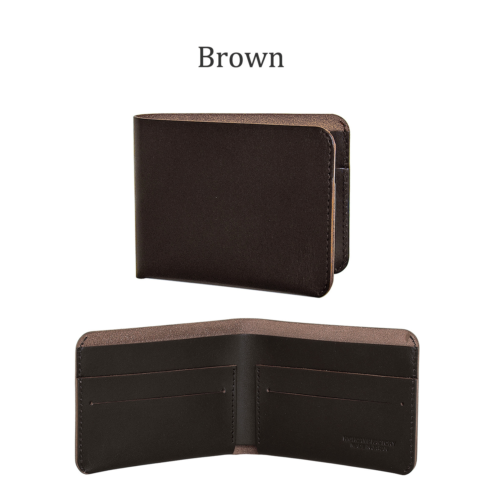 茶芯レザー 薄型ウォレット 財布 コンパクトウォレット 本革