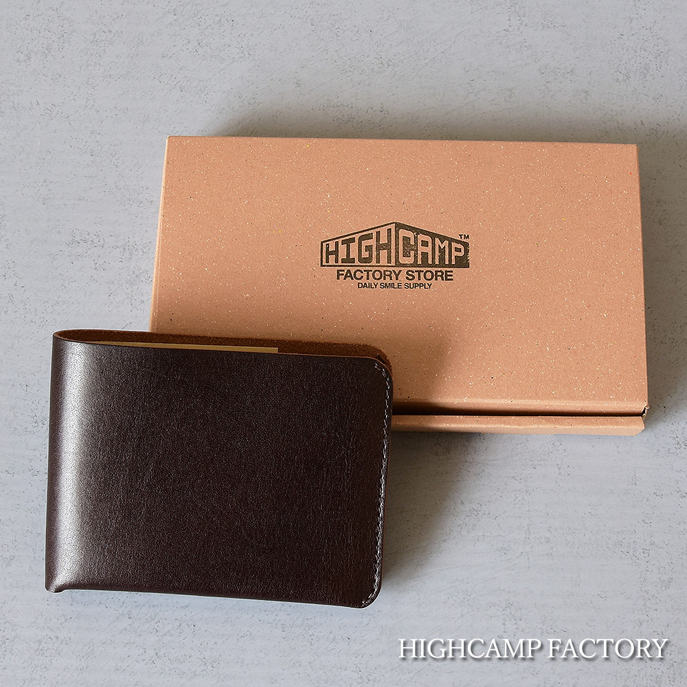 茶芯レザー 薄型ウォレット 財布 コンパクトウォレット 本革