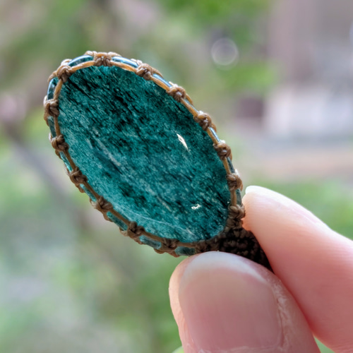 ♡アベンチュリン、レッドアンバー、フローライトなどマクラメ編みネックレス ☆グリーンアベンチュリン・アベンチュリン☆マクラメ編みネックレス