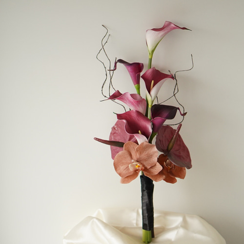 アーティフィシャルフラワーブーケ ウェディングブーケ クラッチ