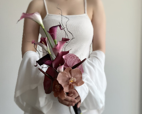 アーティフィシャルフラワーブーケ ウェディングブーケ クラッチブーケ