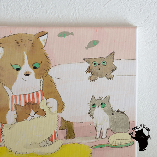 8/8♡ねこちゃん♡インコ♡パネル♡ハンドメイド