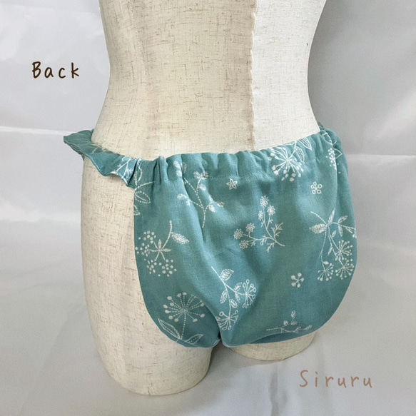 M:ゆるふわ*ふんどしパンツ（ハーブガーデン）ダブルガーゼ　フンティー  ふんどしショーツ 3枚目の画像