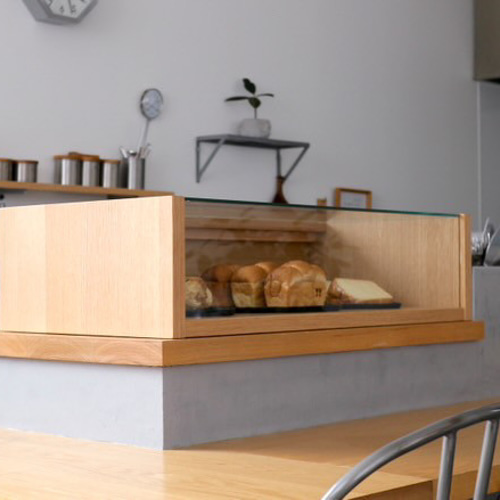 木製ショーケース 上面・前面ガラス ／店舗什器／ガラスケース
