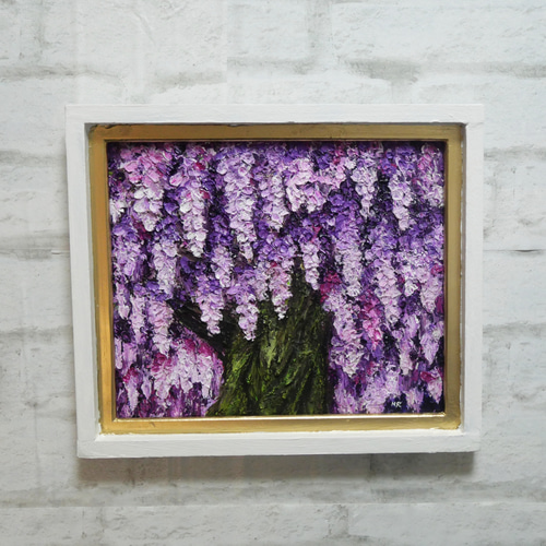 油絵 油彩 油彩画 絵 絵画 【藤】