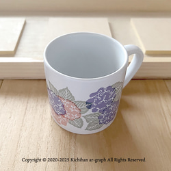 【受注生産】小マグカップ／紫陽花（アジサイ）文様 3枚目の画像