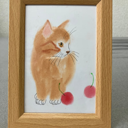 月の竪琴　ハンドメイドパステル画　絵画アート原画 森の子鹿 ハンドメイドパステル画 絵画アート原画