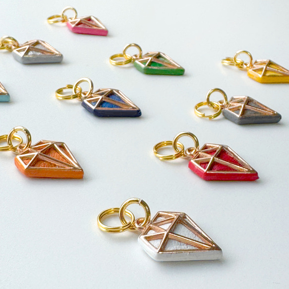 ダイヤチャーム（キーホルダー, 国産本革, レザー, ペンダントトップ