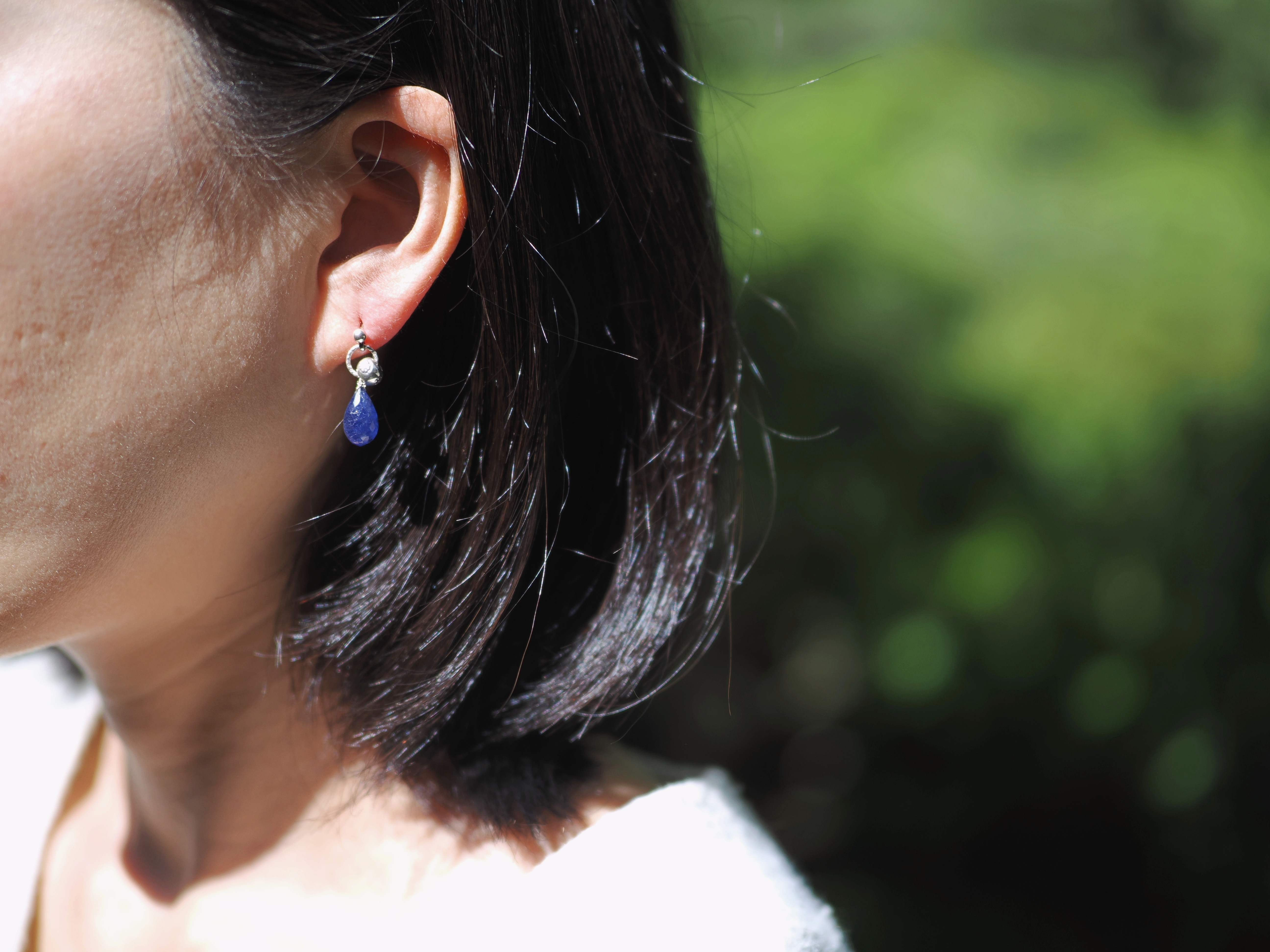 Tanzanite drop earrings