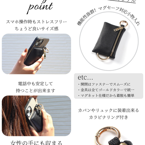 iPhone13mini magsafe 手帳型 本革 ケース Creema iphone13 ケース 本革 13mini 13Pro 小銭入れ付き レザー カード収納