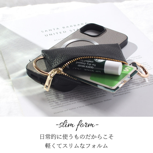 iPhone13mini magsafe 手帳型 本革 ケース Creema iphone13 ケース 本革 13mini 13Pro 小銭入れ付き レザー カード収納