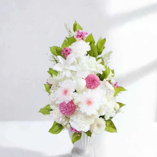 ピンク仏花 プリザーブドフラワー お供え お悔やみ 前机 枯れない