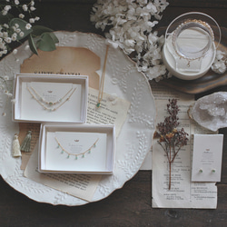 les sept etoiles' エメラルド・5月誕生石・14KGFブレスレット 5枚目の画像