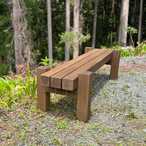 幅170cmフラワーガーデンどっしりベンチ☆防腐処理 ◎横幅125cmフラワーガーデンどっしりベンチ☆防腐処理