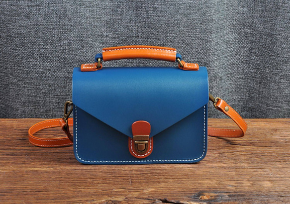 バッグ　ハンドメイド　牛革 本革 3Way ハンドメイド フルグレインレザー リアルレザー ショルダー
