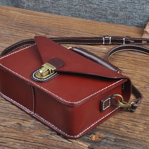 ハンドメイドantiquelinenspunグレインサック×牛革３WAY 本革 3Way ハンドメイド フルグレインレザー リアルレザー ショルダー