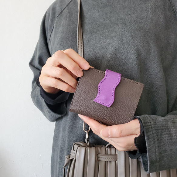 ◆個性派ベルトで差をつけるお札が折れない薄型ウォレット◆　レディース　コンパクト財布　ミニ財布　ミニウォレット　薄型財布 14枚目の画像