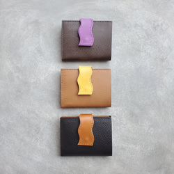 ◆個性派ベルトで差をつけるお札が折れない薄型ウォレット◆　レディース　コンパクト財布　ミニ財布　ミニウォレット　薄型財布 2枚目の画像