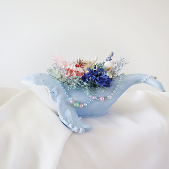 受注 Dreaming Whale ★ blue  クマノミのお家 anemonefish's home 2枚目の画像