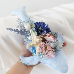 受注 Dreaming Whale ★ blue  クマノミのお家 anemonefish's home 4枚目の画像